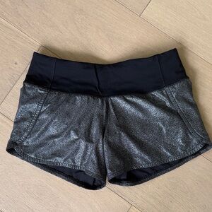 Lululemon Athletica Black Sparkle Athletic Shorts